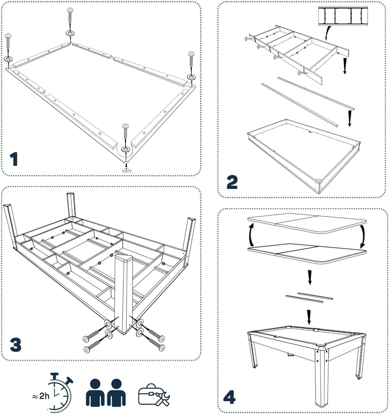 Table de billard compacte – Qualité pro, livraison & accessoires inclus